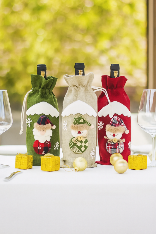 Christmas Wine Bottle Socks